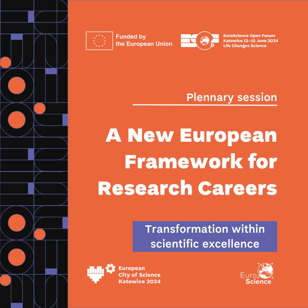 🌟 ESOF Plenary Session: New European Framework for Research Careers 🌟 Join us to discuss the recently adopted European Framework for Research Careers aimed at improving research and fostering innovation in Europe. 👉esof.eu/registration#p…