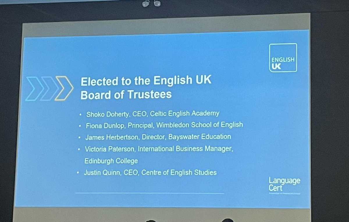 Huge Congrats to our Principal, Fiona Dunlop, on being elected to the board of English UK! 🎉
 
#MyWSE #UKELT #EnglishUK
