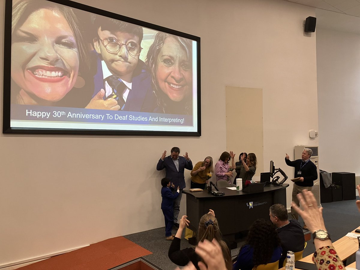 Well, that got a little emotional! @wlv_uni graduate Hamza Sheik handing out gifts and thanking the lecturers for their hard work over the years. HAPPY 30th ANNIVERSARY! 🥳🥳🥳 @SarahBown12 @drcastone @ThaisaHughes @SprattBSL Avril Langard-Tang Kristiaan Dekesel