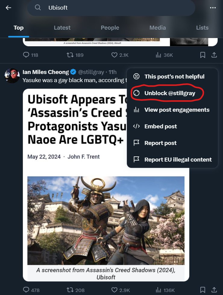 DMarinian's tweet image. I have blocked and muted Ian Miles Cheong because he's a dishonest grifter who swatted someone. And yet I keep seeing his posts every time I check a trend he's commented on. I thought the block function was supposed to let me control what I don't want to see, why doesn't it work?