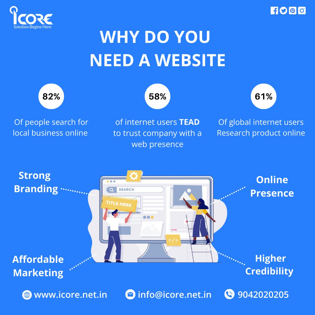 Why do you need a website for your business?

Visit Us: icore.net.in

𝐂𝐨𝐧𝐭𝐚𝐜𝐭 𝐔𝐬: 𝟗𝟎𝟒𝟐𝟎𝟐𝟎𝟐𝟎𝟓 | 𝟎𝟒𝟐𝟐𝟑𝟓𝟎𝟑𝟐𝟏𝟏

#website #websitedesign #websitedevelopment #websites #websitedesigning #websitedeveloper #websitelaunch #websiteservices #branding
