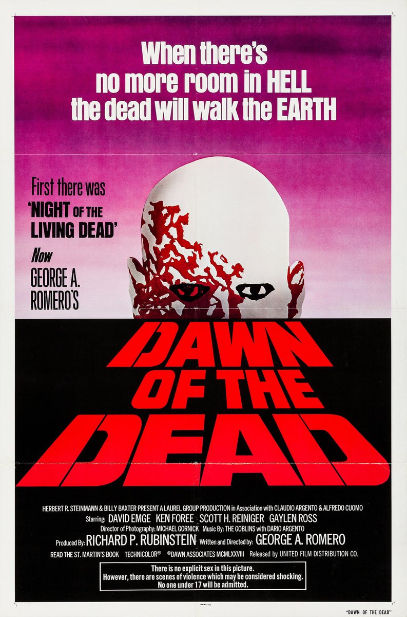 George A. Romero's satirical film 'Dawn of the Dead', which explores themes of consumerism through a horror narrative, was initially released in theatres across the US on this day 45 years ago. - Mike