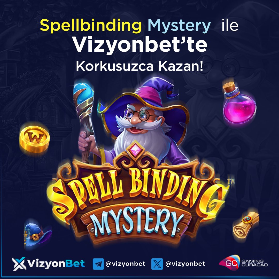 🎰 Spellbinding Myster'deki büyük kazancı ortaya çıkarmak için büyücüye katıl, gizemli semboller ve bol ödüller ile kasanı katla! En popüler slotlar vizyonbet'in Casino'da sizi bekliyor!

t2m.io/vizyongiris