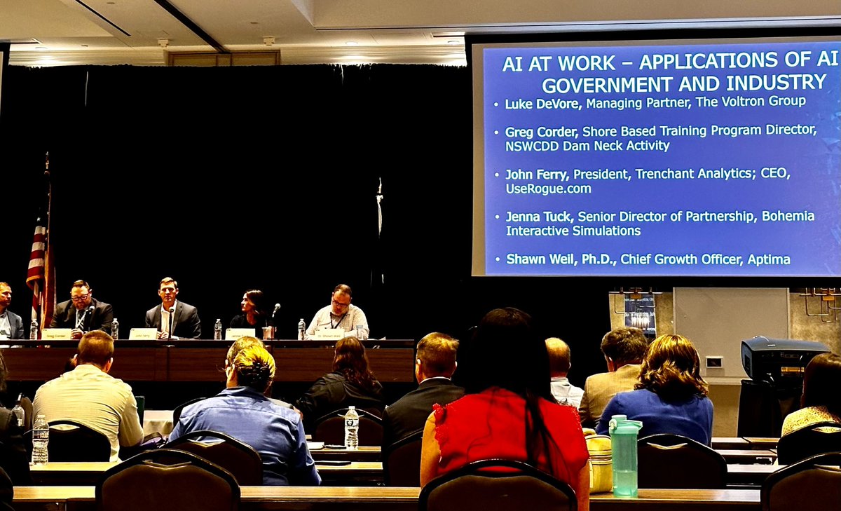 BISimulations's tweet image. A successful three days at @modsimworld 2024! Jenna Tuck shone on the AI AT WORK panel and Craig Brower&apos;s engaging spotlight sparked a number of deep dive discussions. Thanks to #NTSA for the execution of a great event. #MODSIM2024 #TommorowsReadinessToday #AI #MilitaryTraining