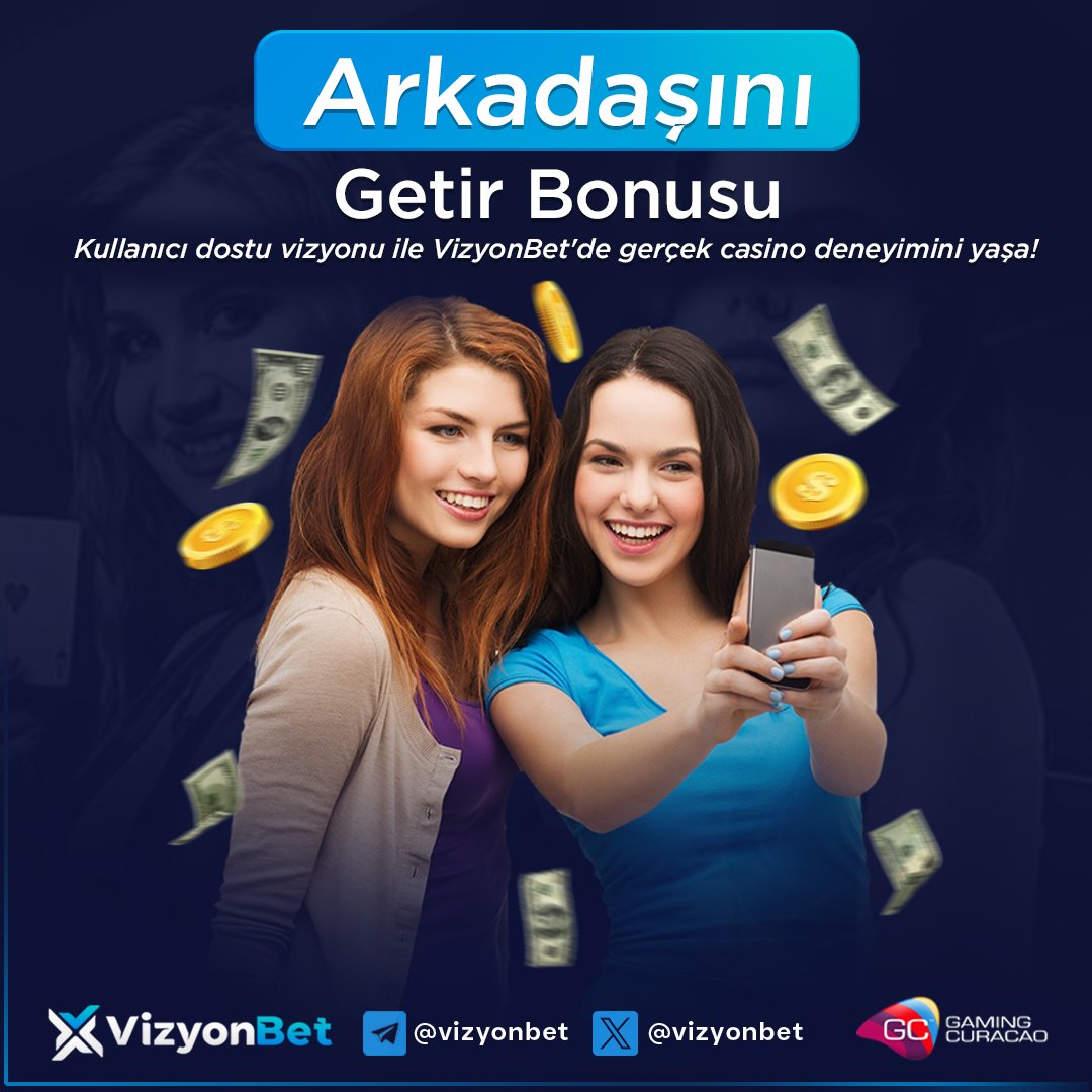 🔹 En yüksek oranlar, avantajlı bonuslar, geniş bahis seçenekleriyle VizyonBet Kazandırıyor!  
  
🔹 Arkadaşını Getir Bonusu VizyonBet'de Seni Bekliyor!

t2m.io/vizyongiris