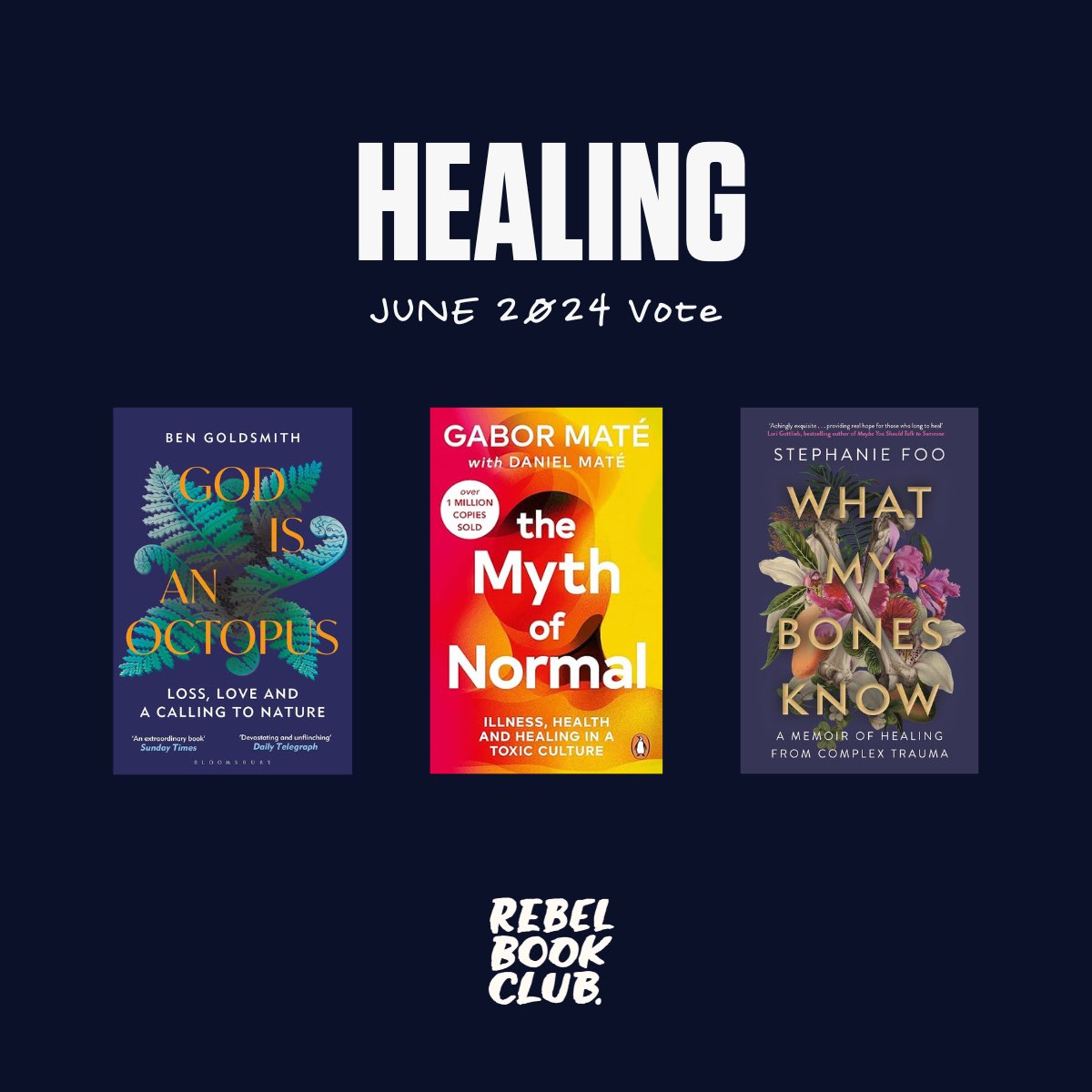 June vote…

<a href="/BenGoldsmith/">Ben Goldsmith</a>
<a href="/DrGaborMate/">Dr. Gabor Maté</a> 
<a href="/stephaniefoooo/">Stephanie Foo, author of WHAT MY BONES KNOW</a>