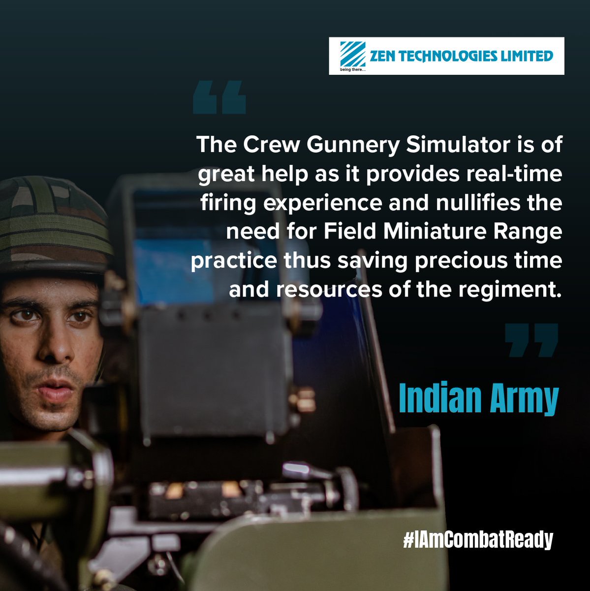 Our brave soldiers have spoken! The Crew Gunnery Simulator by Zen Technologies is a game-changer according to the Indian Army. Come, train and win with Zen! Visit website: zentechnologies.com/allproducts/cu… #iamcombatready #combatreadysoldiers #trainwithzen #zenacts #tanktraining