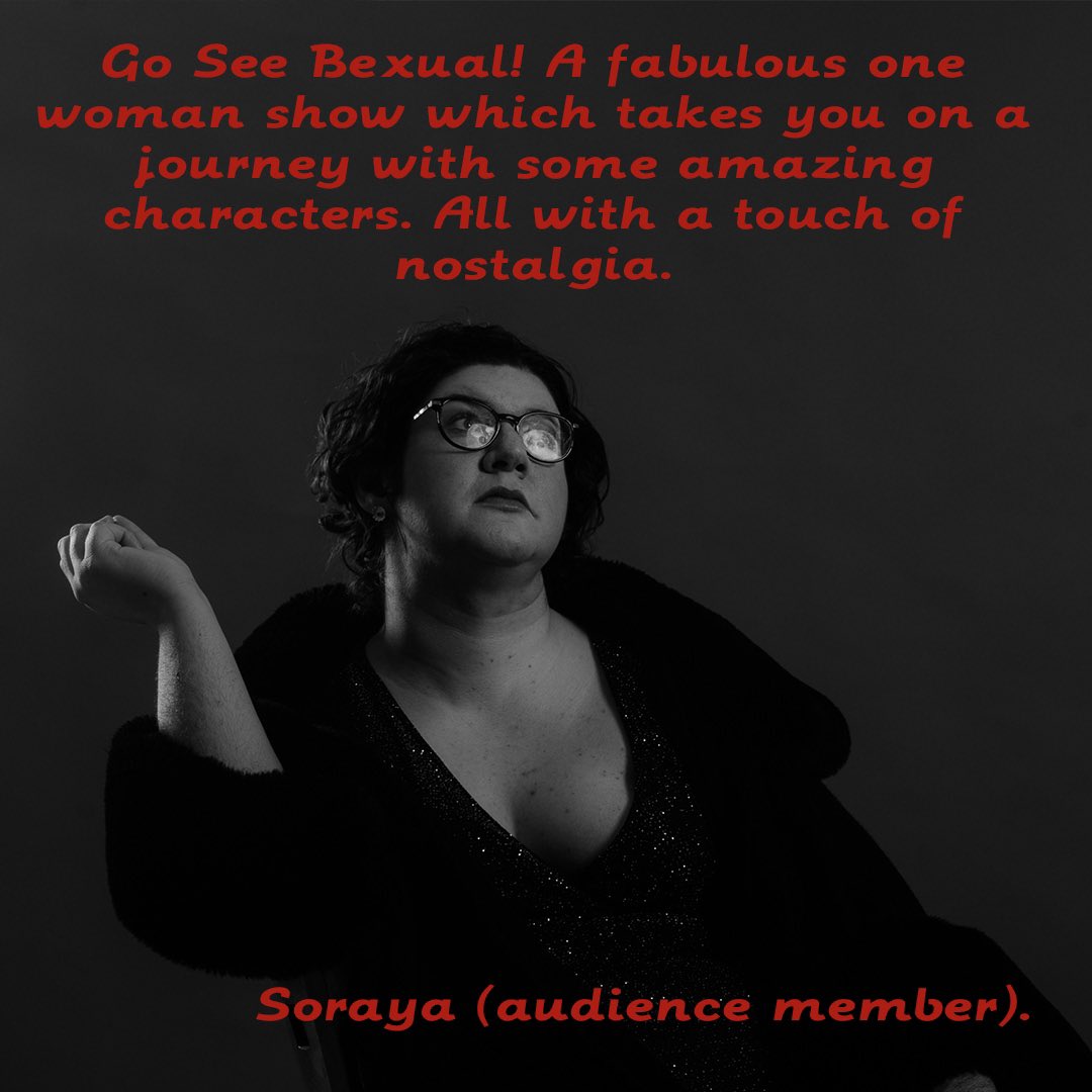 What a fab audience review for #bexualhealing (my character comedy WIP)💜🔥! My next show is tonight at The Temple Bar! 7:15pm. Free/Donations!! 😂🔥 More details via my profile!