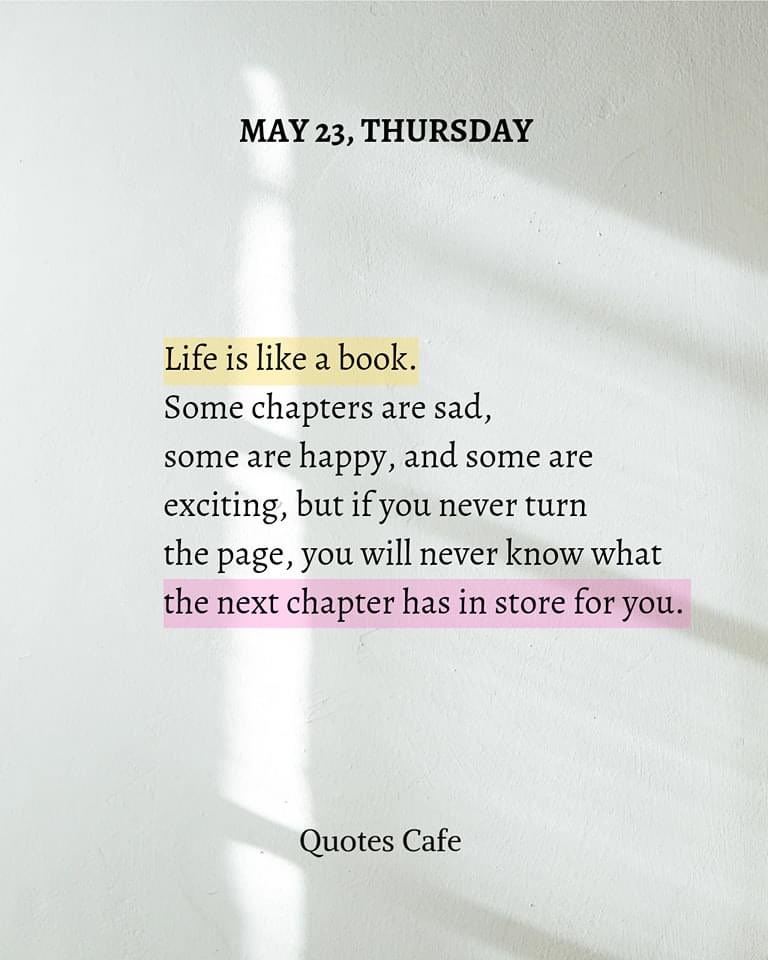 A message for today … Embrace the notion that life is a book. Write your story with purpose, leaving behind a tale worth telling. In the end, it is not the number of pages that matters but the depth of our experiences, the connections we forge & impact we leave on the world.👇