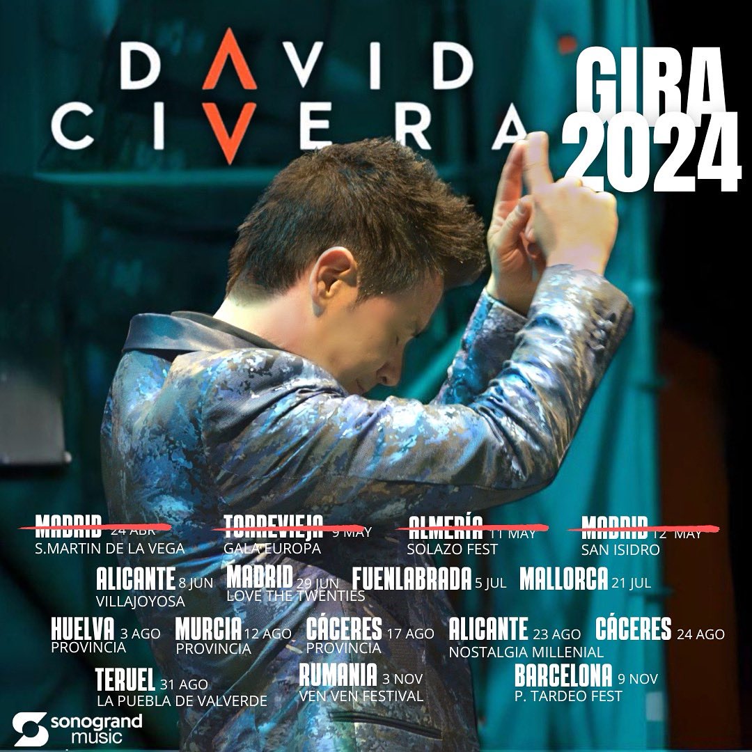 Continuamos con la Gira 2024 de <a href="/David_Civera/">David Civera</a> ! Próximamente nuevas confirmaciones!