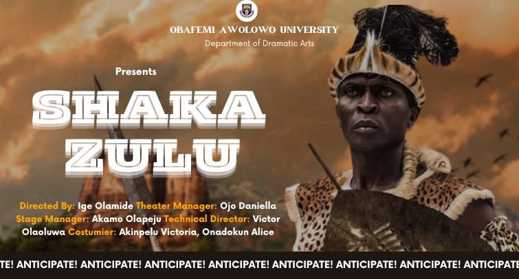 Shaka Zulu is coming, the South African Legend! Come watch me in this at OAU ILE-IFE PIT THEATER! Anticipate the date!!! 😎 #BestAfricanActor #YourFavoriteThespian