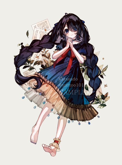 「blue nails ribbon」 illustration images(Latest)