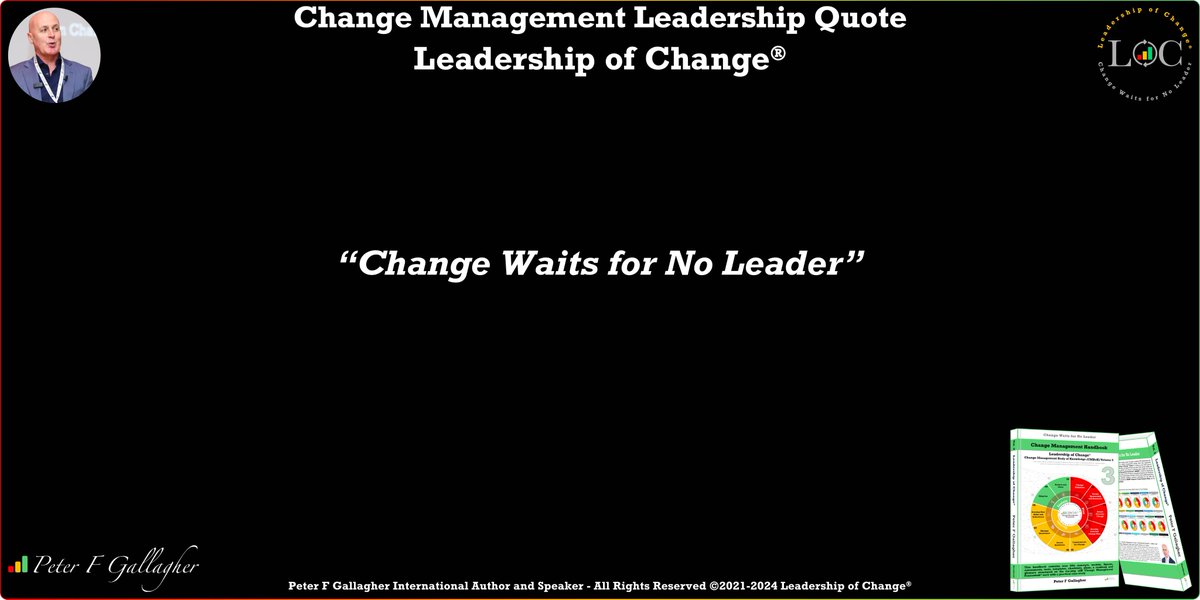 Change Management Quote of the Day #LeadershipOfChange Change Waits for No Leader #ChangeManagement bit.ly/38RsO7E