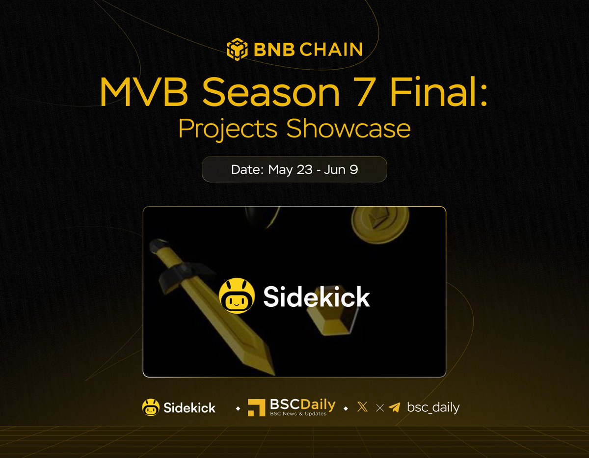 bsc_daily's tweet photo. 🔶 MVB Season 7 Final: Side Kick - @Sidekick_Labs

https://t.co/t9ZzdXrLHh