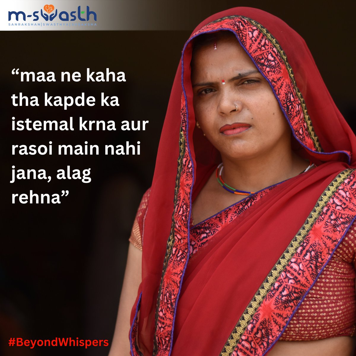 m_swasth's tweet photo. Menstruation talk shouldn’t be a hush-hush affair.

After listening to countless experiences, it’s clear: it’s time to ditch the stigma and speak up. 

#beyondwhispers #MenstruationMatters #menstruation #menstruationday #periodstruggles #period #bleedred #menstrualstories #tabboo https://t.co/uLHeCanAHu
