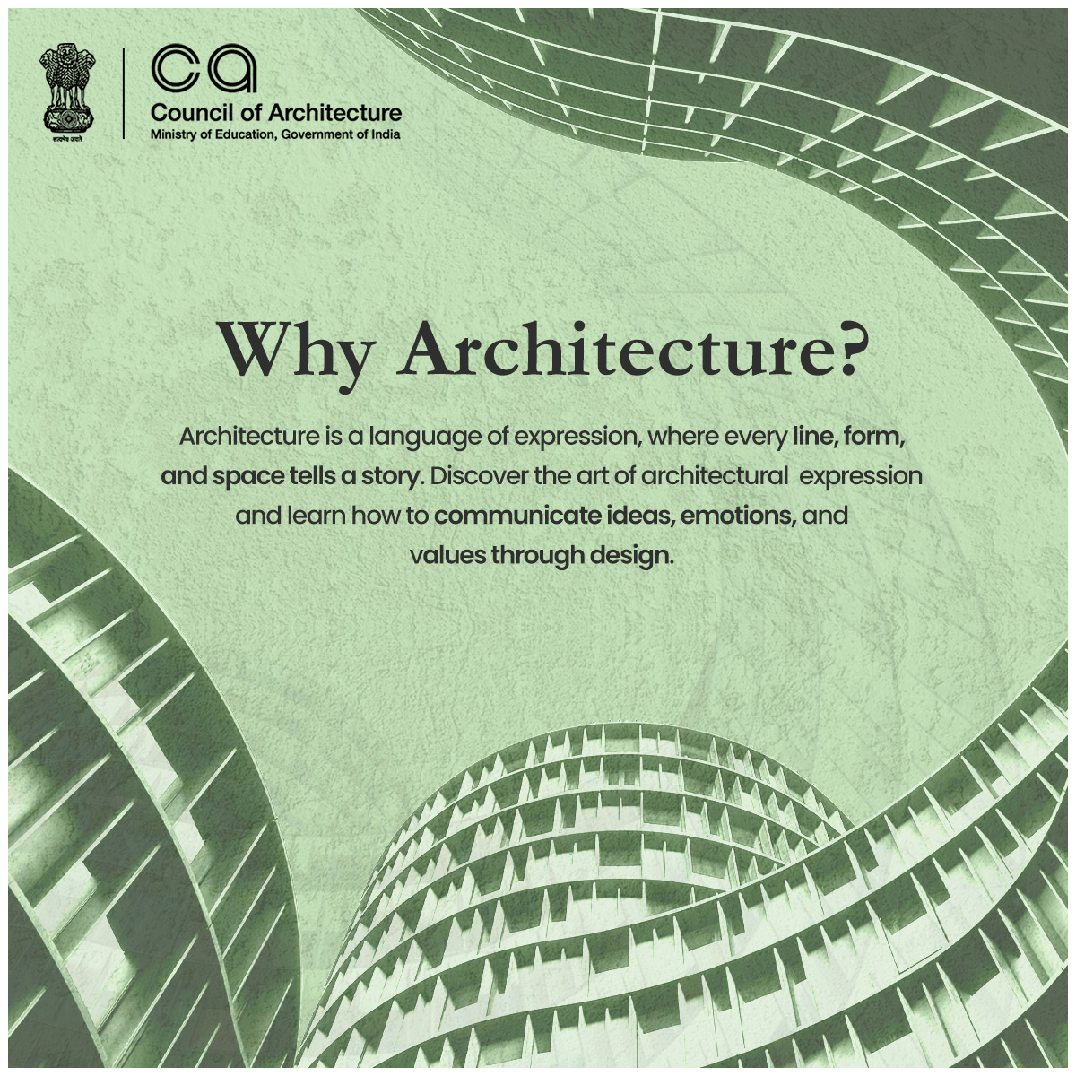 Architecture is more than bricks and mortar - it's a powerful language! Every line, form, and space tells a story, conveying ideas, emotions, and even cultural values.

#ArchitectureAsLanguage #Design #CreativeCareers #architecture #architecturaldesign #councilofarchitecture