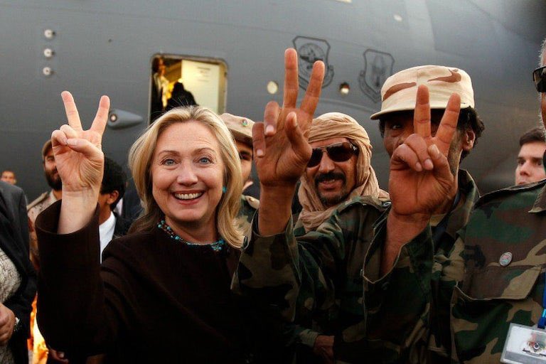 Leannenist's tweet photo. BREAKING🚨🇱🇾🇺🇸

Leaked Hillary Clinton emails revealed NATO killed Gaddafi to prevent the formation of a United States of Africa https://t.co/fc86m9lZY8