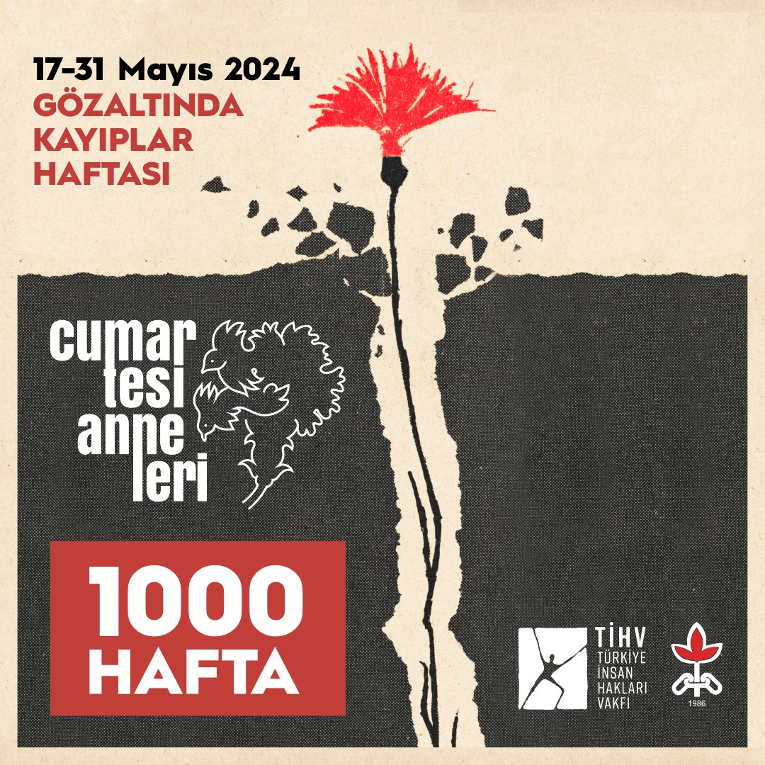 Siz ,hiç 1000 hafta kapılarınızı kilitlemeden evlat beklediniz mi? Kayıplarımız bulunsun, failler yargılansın! #CumartesiAnneleri1000hafta