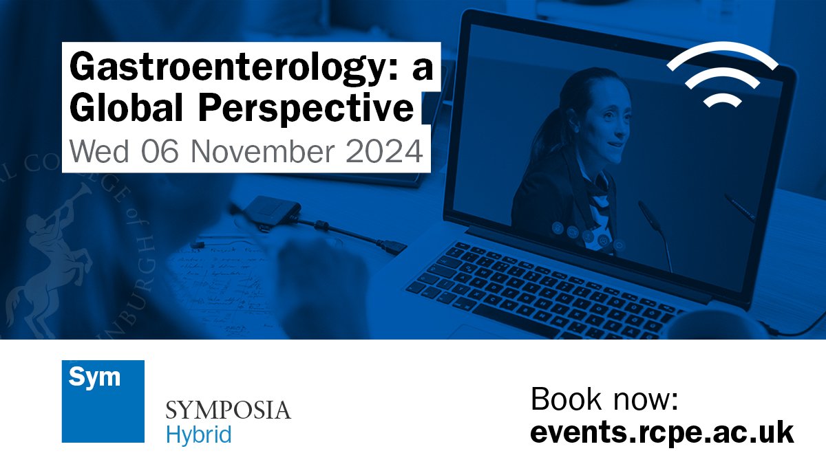 Save the date for the Gastroenterology Symposium on Wednesday 6 November. Developed in association with the @AmCollegeGastro and @ScotSocGastro, we will bring together leading experts across the globe for this hybrid symposium. View event: tinyurl.com/rcpeGastro24 #rcpeGastro24