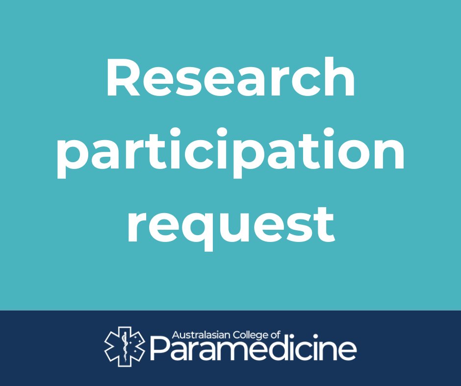 Researchers at @Griffith_Uni are continuing to seek participants for a #ParaResearch study into the prevalence of anxiety, depression, PTSD, stress, insomnia, resilience & psychological well-being among emergency responders.

🔗 bit.ly/Griffith-Menta… @MJStainer @BrianHaskinsPhd