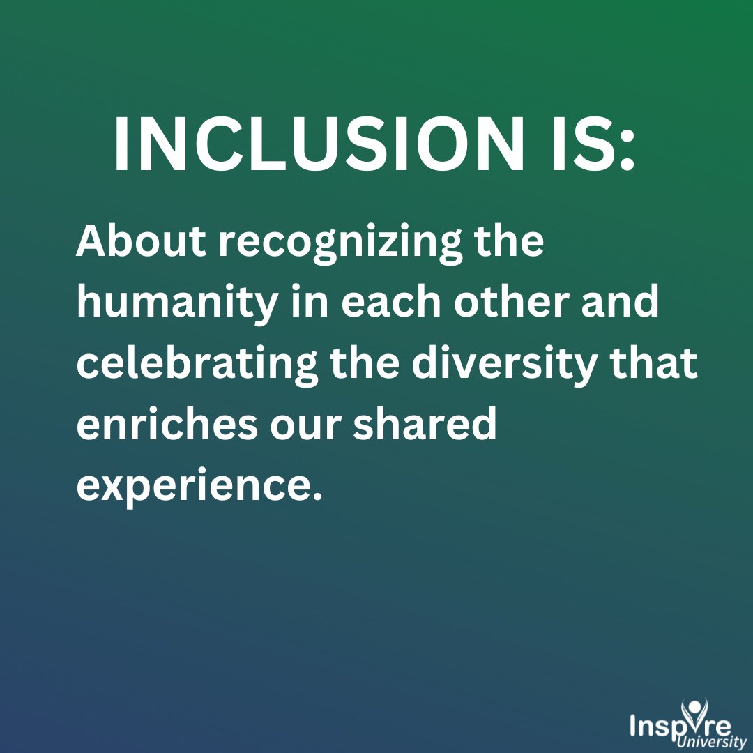 Inclusion is about recognizing the humanity in each other and celebrating the diversity that enriches our shared experience. #InspireU #DisabilityInclusion #DisabilityAction #InspirationalSpeaker #MotivationalSpeaker