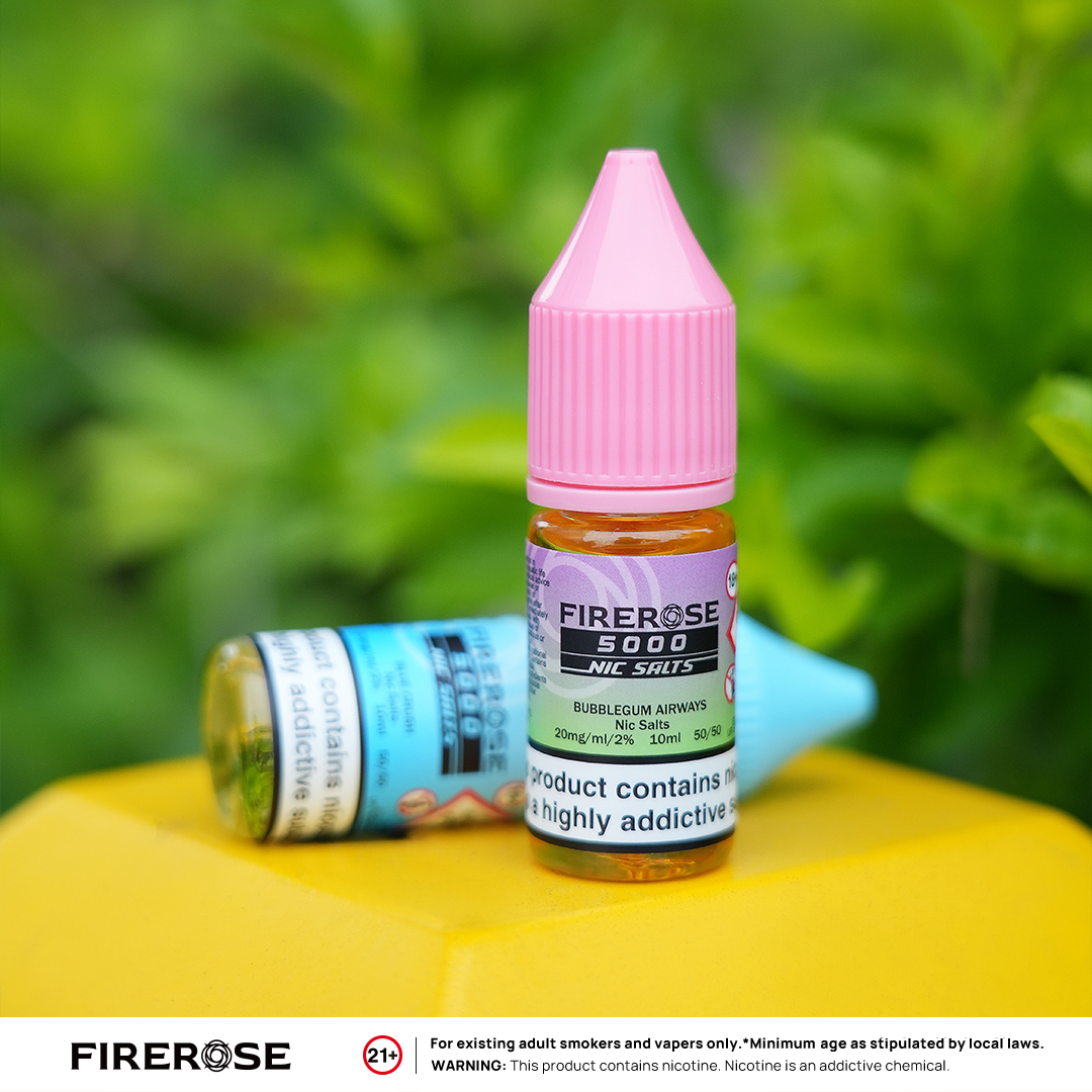 The classic taste of bubblegum meets the airy heights of vaping pleasure🫧
.
.
🙌Follow us <a href="/firerosetech/">Firerose Tech</a> to get the latest news.
.
.
#firerose #firerosetech #fireroseinsnicsalts #vape #ejuice #eliquids