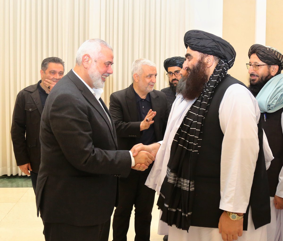 Taliban senior officials meet with Hamas' Isma'il Haniyah in Tehran. Note that the Taliban publicized this, but Hamas didn't. Make that of what you will.