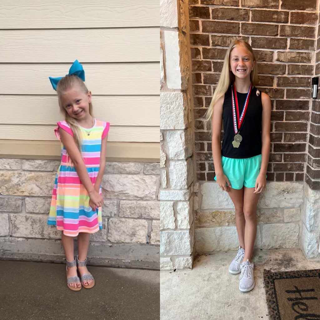 First and last days of elementary school for my oldest. Time moves way too quickly 🥹