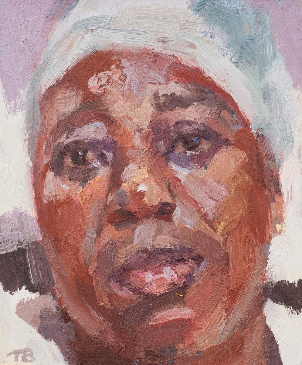 ‘Sister Cecilia, Connaught Hospital, Sierra Leone’, oil on board, 12”x10”. 2015. From my 'Faces of Ebola' series. #Art #painting #portrait #portraitpainting #ebola #sierraleone