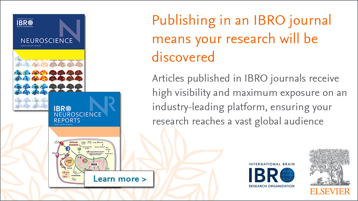 Publishing your research in an @IBROorg journal ensures increased visibility, trustworthiness, and options. Learn more about IBRO’s #openaccess journal IBRO Neuroscience Reports, sister journal to Neuroscience > spkl.io/6019448fd @IBROjournals