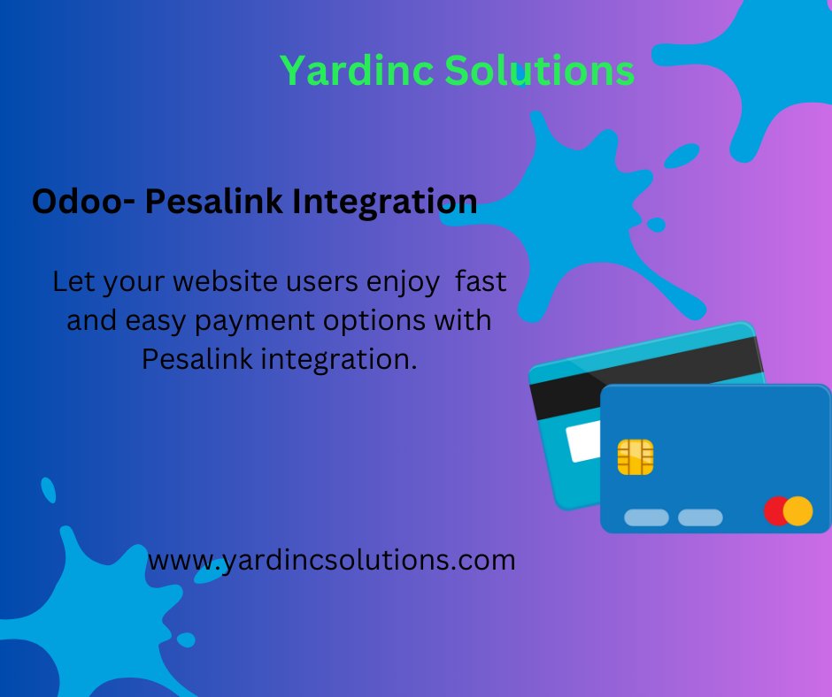 YardincS71055's tweet image. Payment options could be limiting your customers.

Allow your buyers to pick convenient payment options.

Odoo- Pesalink integration will change your ecommerce experience.

#odoointegration
#pesalink
#odoodevelopers