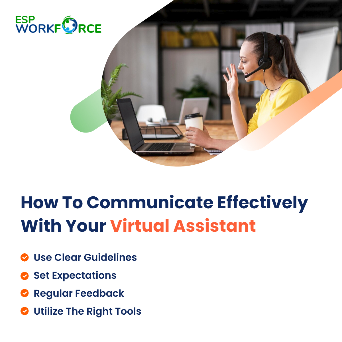 esp_work_force's tweet photo. Master the art of communication with your Virtual Assistant with these essential tips for maximum efficiency.

#espworkforce #hirevirtualassistants https://t.co/gR0ZjFmdmi