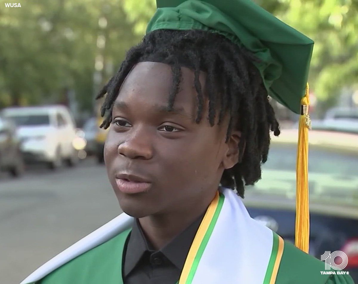 WAY TO GO 🎓🎉 At just 17 years old, Adrian Ottah is graduating with BOTH a high school diploma and a college degree! Take a moment to congratulate him on his accomplishments! wtsp.com/article/life/h…