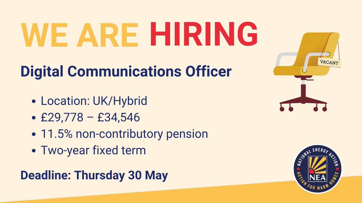 One week left to apply 🚨 Help create original content for our website, social media channels and publications as our new Digital Communications Officer. Find out more about the role here: buff.ly/3yk7NlX
