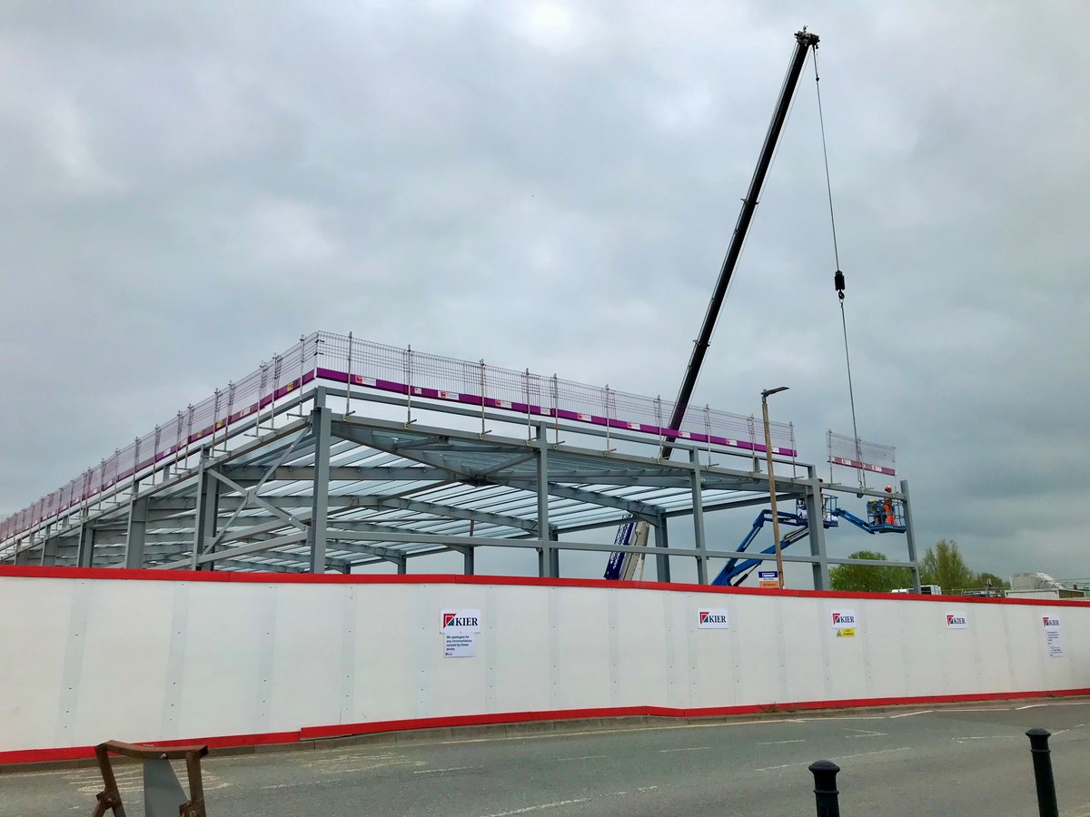 After the opening of the new Costa Coffee, work on the structure of the new B&M superstore is now well underway as the regeneration of Winsford Town Centre continues. Find out more: cwac.co/shkGi