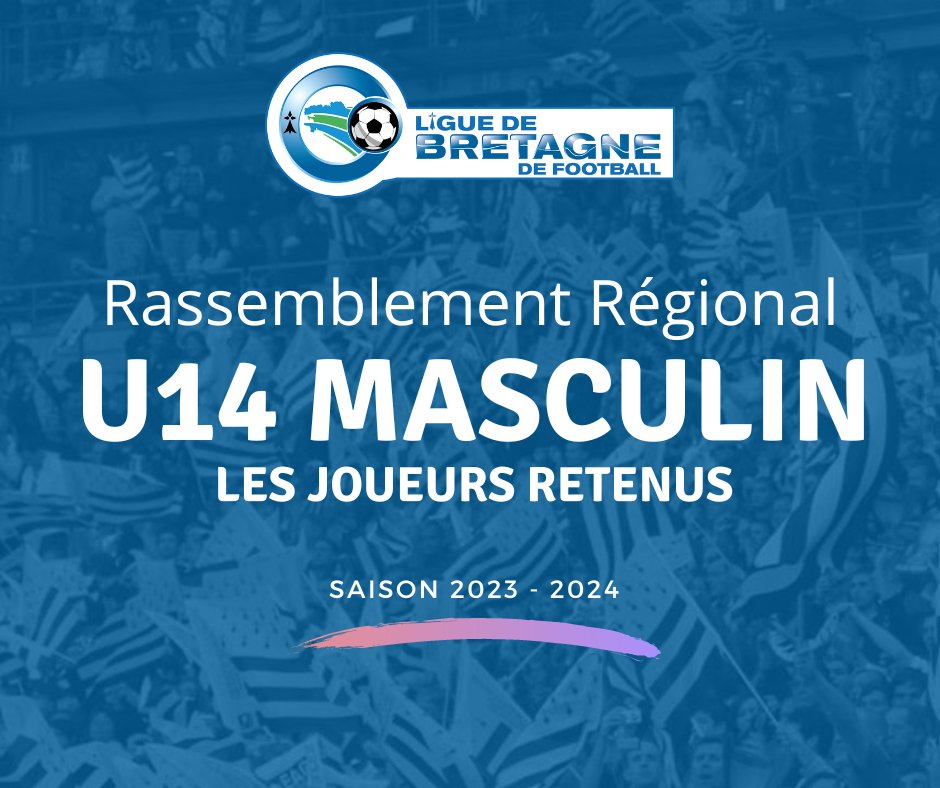 [PPF-MASCULIN]
⚽️ Rassemblement Régional U14
🗓 Mercredi 5 juin 2024
📍 <a href="/CTBHenriGuerin/">Centre Technique Bretagne HG</a> 
↪ Les joueurs retenus : url-r.fr/OravC

<a href="/tarennes/">TA Rennes 🐗</a> <a href="/fcbruz/">FC BRUZ</a> <a href="/StadePontivyen/">Stade Pontivyen</a> <a href="/Plab_officiel/">Stade Plabennecois</a> <a href="/landerneaufc/">Landerneau Football Club</a> <a href="/USSAINTMALO/">US SAINT MALO</a> <a href="/dinanlehonfc/">Dinan Léhon FC</a> <a href="/usjanze/">US Janzé</a> <a href="/GSIPontivy/">GSI Pontivy</a> <a href="/StadeBriochin/">Stade Briochin</a>