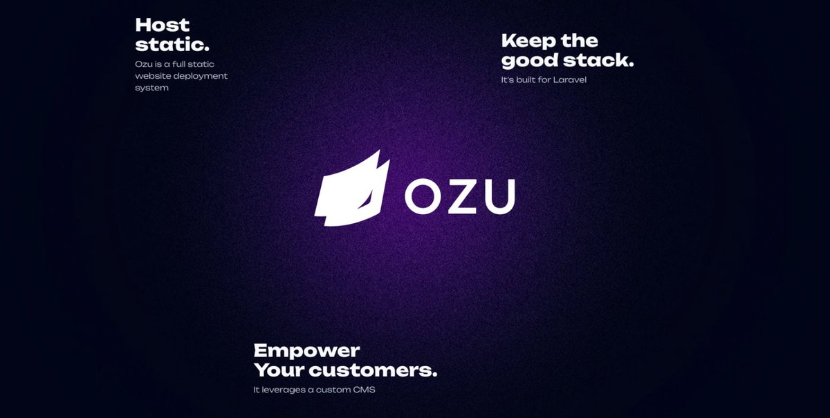 dvlpp's tweet photo. Hey #laravel devs, we are working on something that should interest you if you need a way to host static without the usual drawbacks: losing your regular dev stack and being unable to provide a CMS to your users. Check Ozu https://t.co/z2U8WJjg8w https://t.co/0PLMLybg0k
