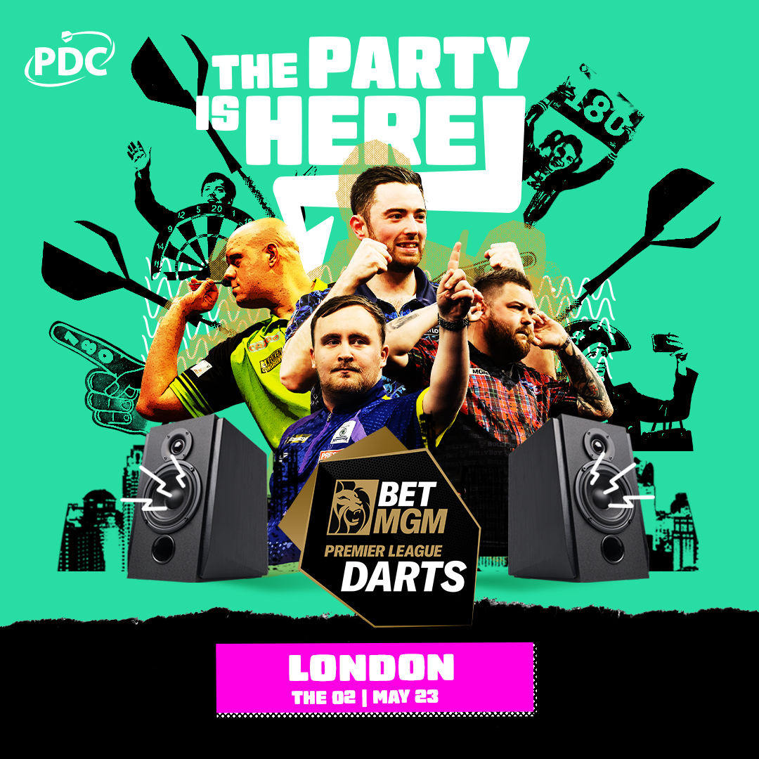 Want to be part of history? Join the PDC's biggest-ever UK attendance at tonight's @BetMGMUK Premier League Play-Offs. A handful of tickets have been released🎟️ 👉bit.ly/LondonGen