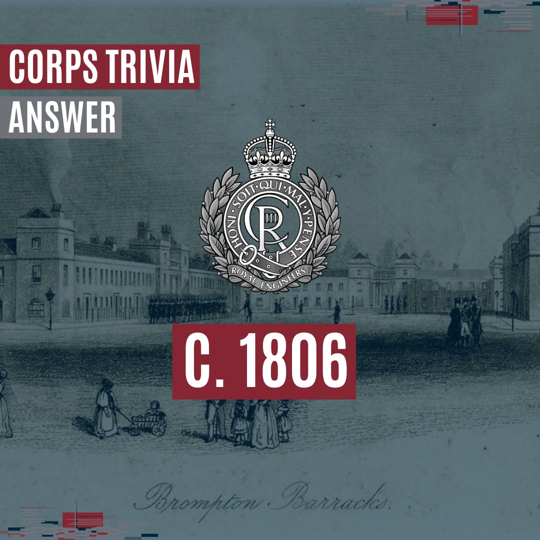 The answer to our Corps Trivia question has been revealed! Let us know if you got it right down below! 🤔🧠💭👇

#Ubique #RoyalEngineers #Ubique