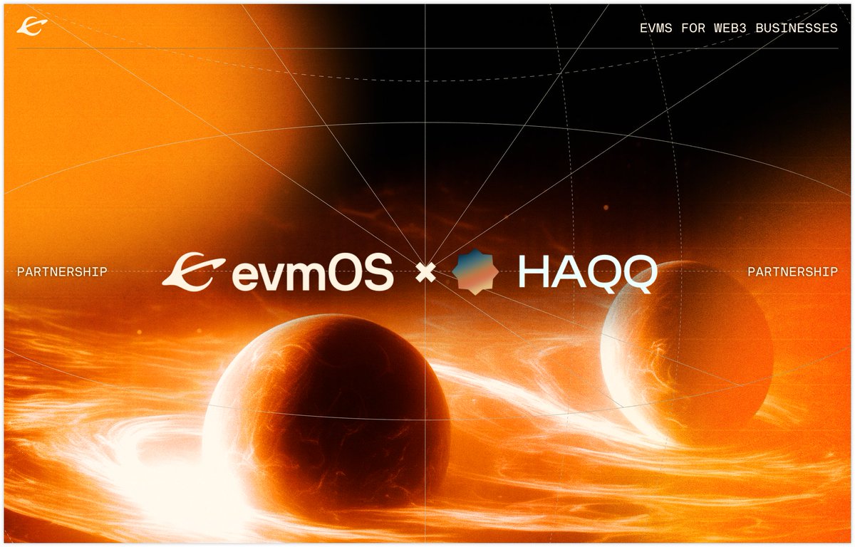 evmOS 🤝 🤝 🤝 HAQQ Network and Islamic Coin! We're thrilled to share that @The_HaqqNetwork partners up with Evmos to upgrade to #evmOS! ☄️ ⚡ The vast @Islamic_Coin community can now access the entire @cosmos ecosystem, liquidity, and any #interchain dApps. ✨