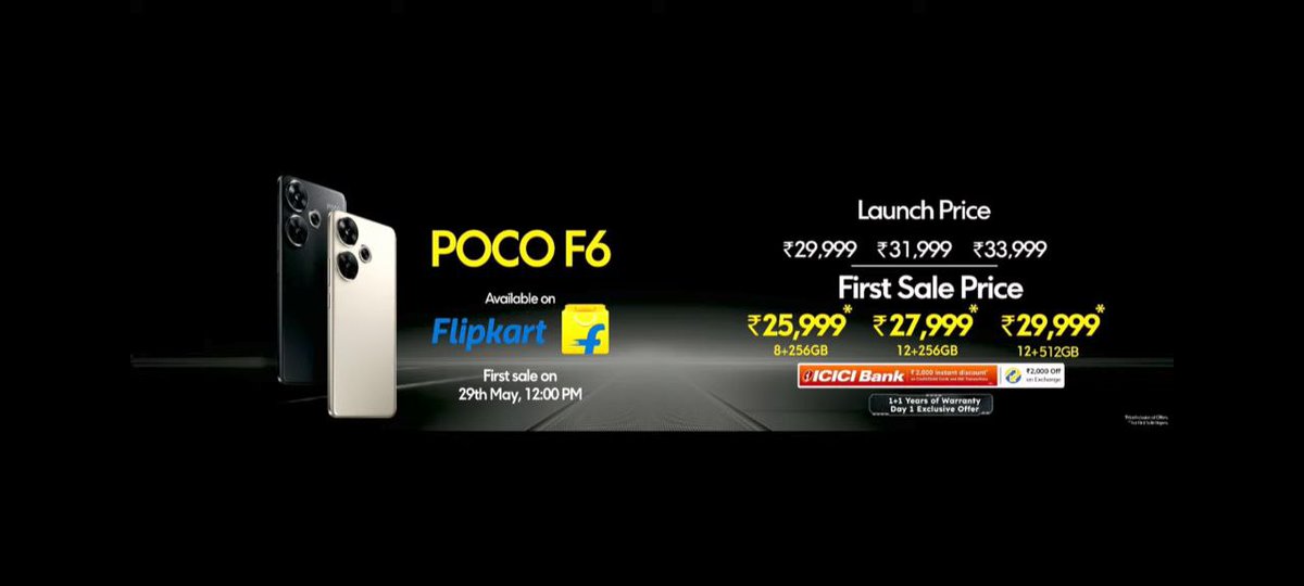 #PocoF6 launched today with SD 8s Gen 3 chip and

#realmeGT6T comes with SD 7+ Gen 3... 

Realme comes with solid features as well.

What are you guys gonna choose?
