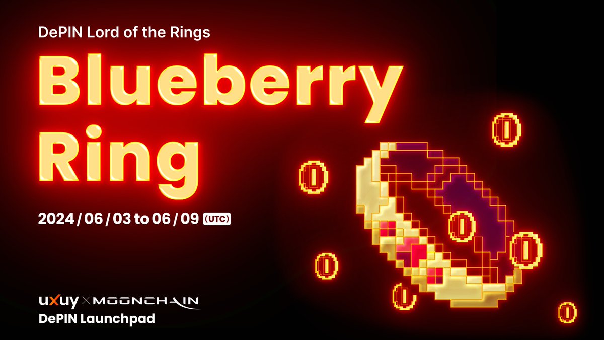 🚀 Coming Soon! 🚀 Get ready for the #UXUY Launchpad Phase IV as we partner with @Moonchain_com to bring you the innovative #DePIN project, Blueberry Ring! 💸 Secure the lowest price and enjoy mining & staking rewards. Download UXUY app and get free Sats!