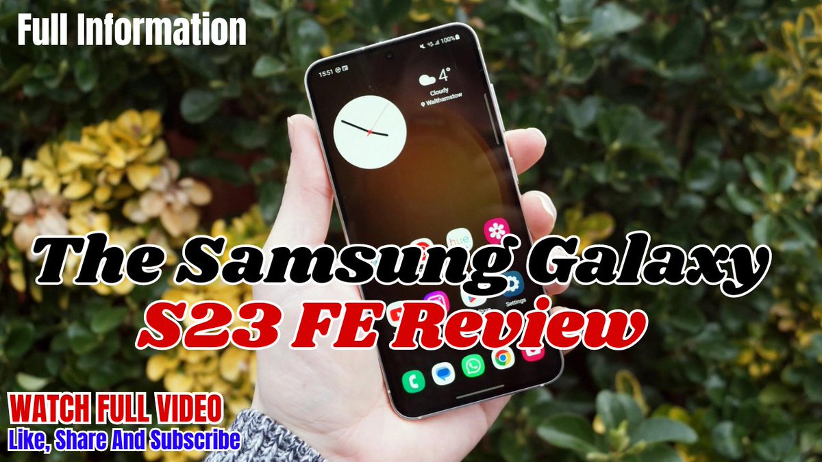 YmaproTech's tweet image. Samsung Galaxy S23 FE Review | YMA PRO TECH
Watch Now- youtube.com/watch?v=LKo6tU…

#SamsungS23FE #GalaxyS23FE #S23FEReview #SamsungFanEdition #FlagshipKiller #AffordableAndroid #MidrangeMarvels #ValueSmartphone #AndroidSmartphone #SamsungUnpacked