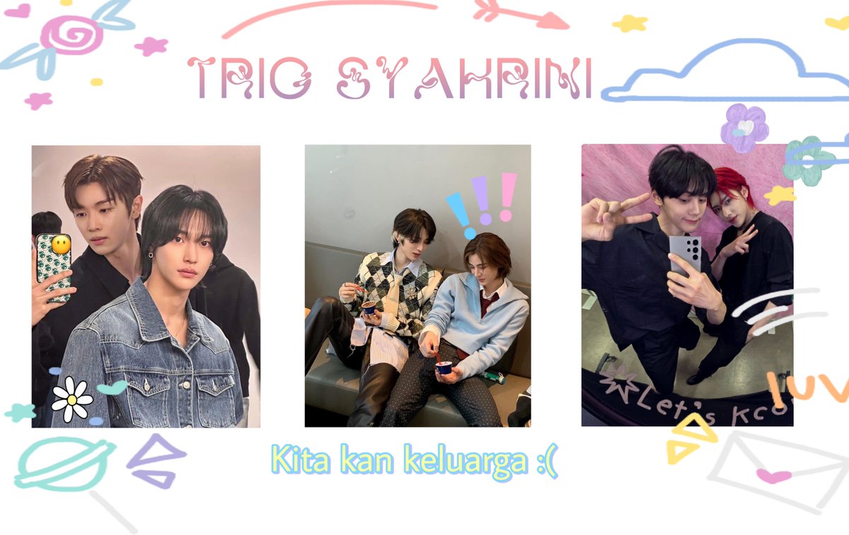 GVRKNATION's tweet photo. TRIO SYAHRINI

—kita kan keluarga (kinda 🔞)

A syongnen, gyuicky, taeshan au https://t.co/yLN15B0o1Q