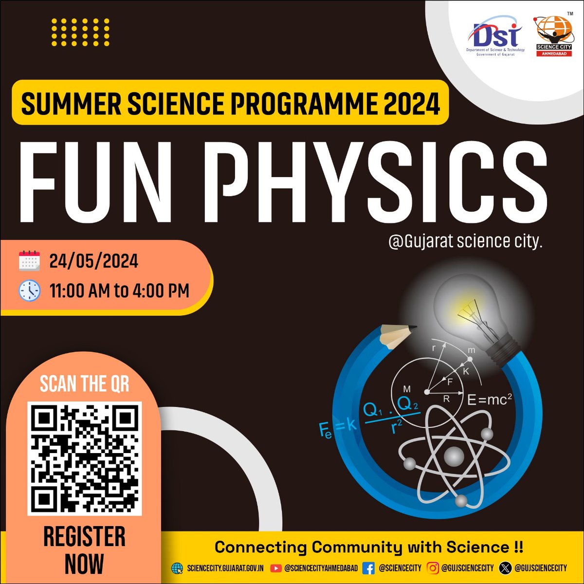 GujScienceCity's tweet image. Get Ready to Roll, Bounce and Fly in Our Fun Physics Workshop at Gujarat Science City. #Summerscienceprogram #chalosciencecity @indiadst @dstgujarat @jbvadar @InfoGujarat @drvrajesh