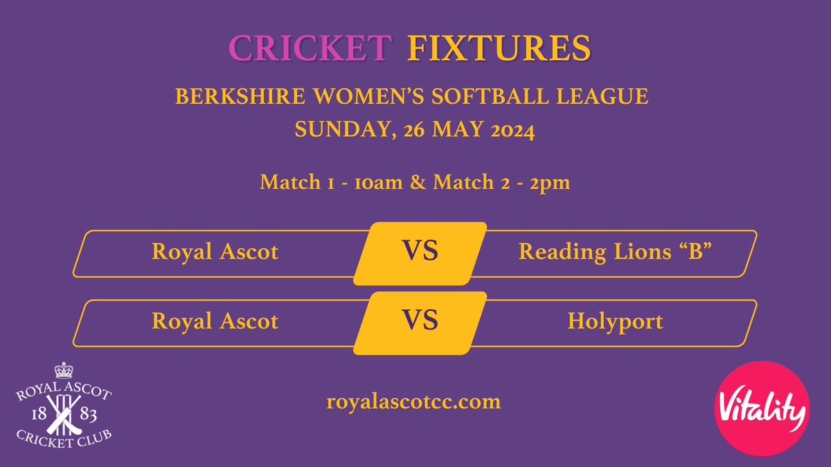 Our Women's team start off their league season with a double header. 10am against Reading Lions and 2pm against Holyport - come down and watch. BBQ available in between matches.