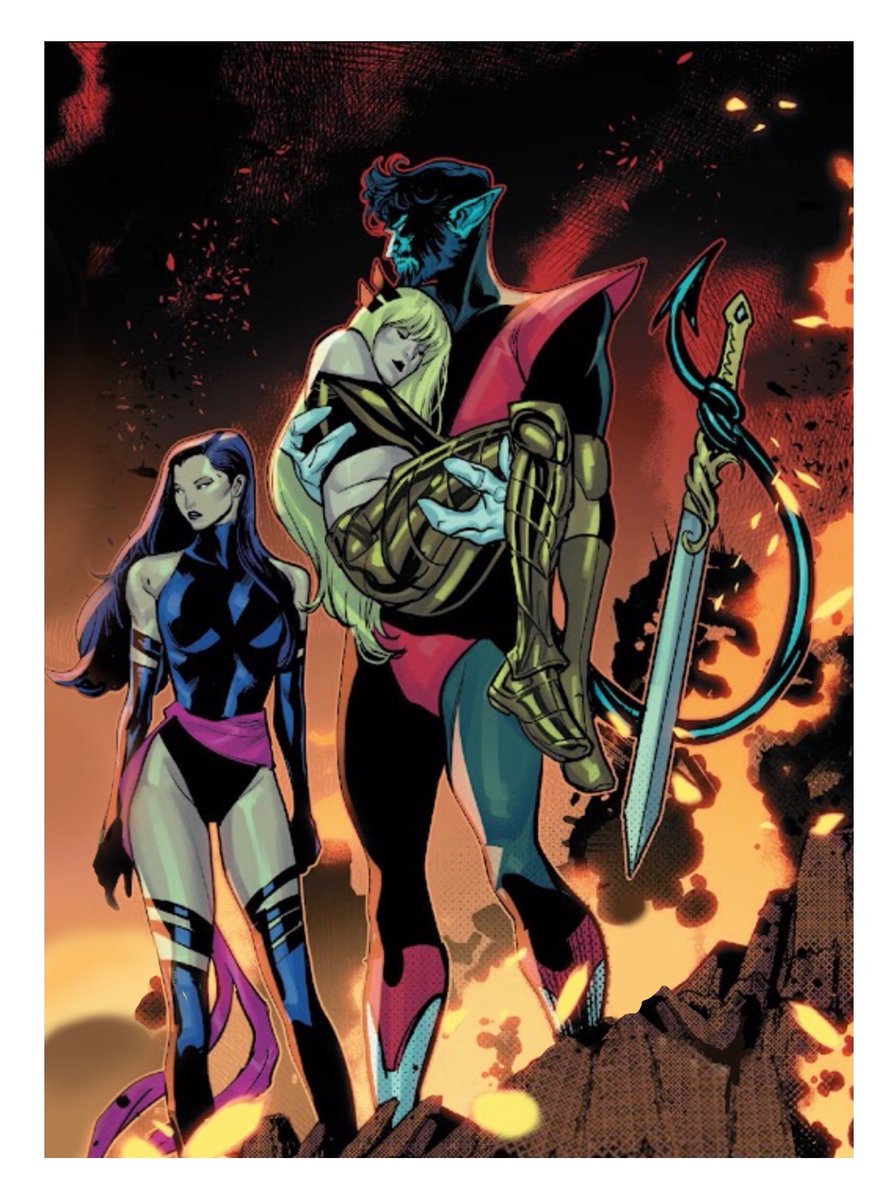 #Nightcrawler taking care Illyana, and her soul-sword. A nice call back to Kurt being one of the few with the ability to wield it after it was hidden inside his soul for safe-keeping. #xspoilers