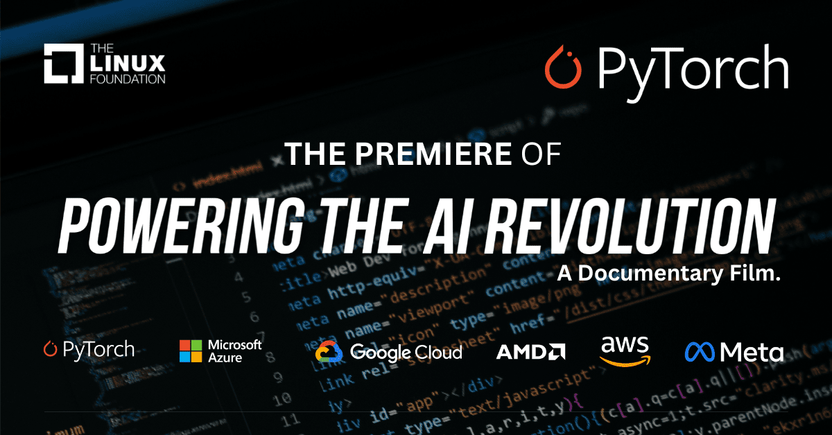 Want to be the first to view the PyTorch Documentary? Join us for our in person premiere in Paris! Details below. 📍 Paris, France 🗓️ June 18 17:00 PM 🎟️ Register: hubs.la/Q02y8grD0