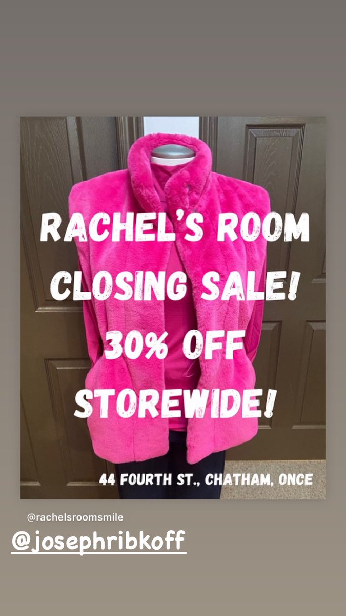 One left! Size medium! 30% off STOREWIDE! Yes that includes already reduced fashions! Note* All sales are final May 31 is the last day for Gift Cards and Credit notes June 21 is the last day! . . #shopck #ckont #shoplocal #closing #closingsale #storeclosing #sale #chatham