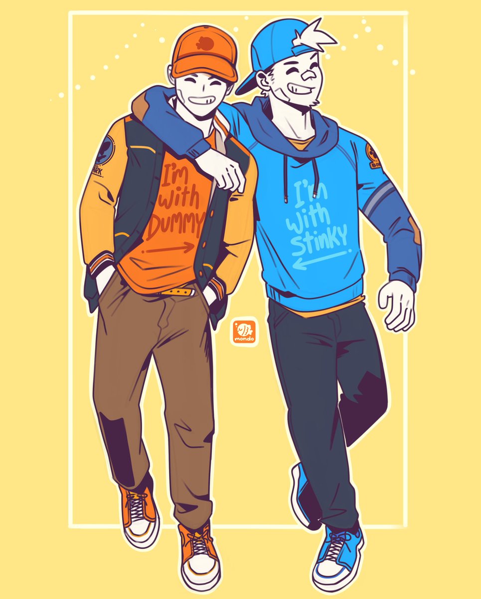 Orange and blue bros with a cool drip 😎 Luv u @Brotexbrotex you may be a dummy but you’re MY dummy